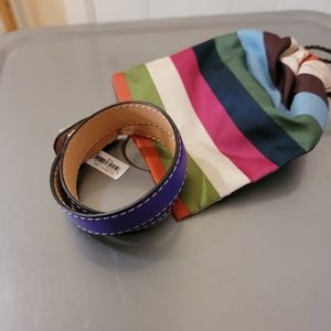 Coach bracelet purple with silver clip NWT
